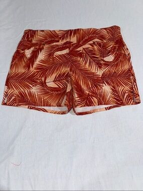 INC International Concepts Red Palm-Print Women’s Shorts